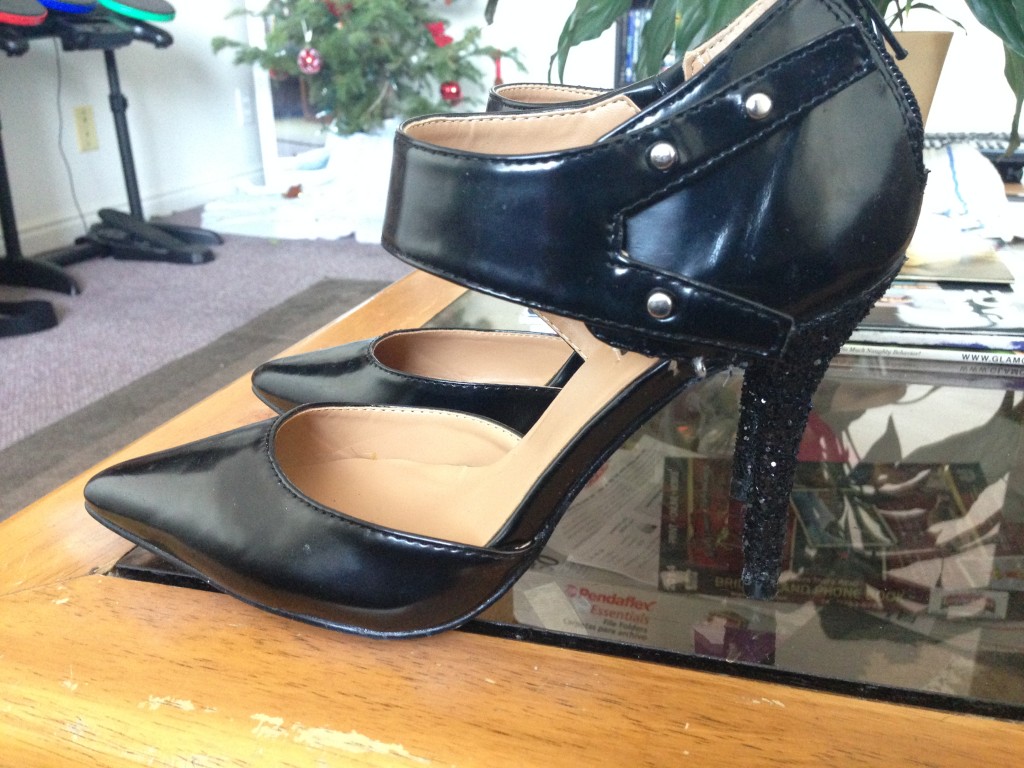 How I fixed my chewed up heels! Glitter shoe tutorial Modest Style
